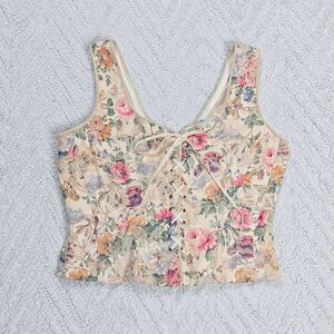 Vintage 90s Floral Twine Renaissance Corset